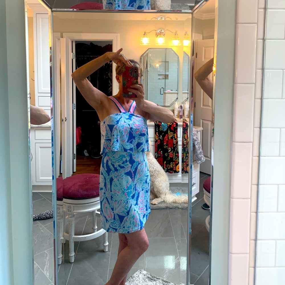 Lilly Pulitzer blue summer dress. Size small.